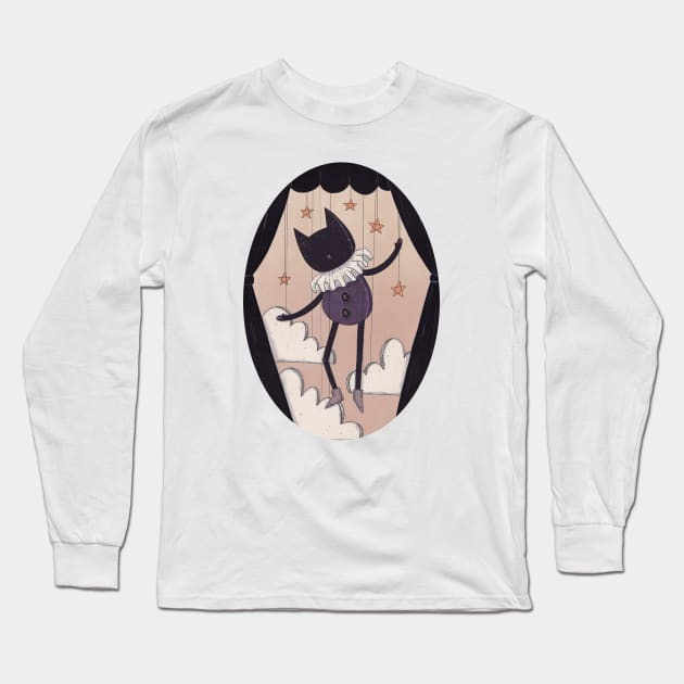 Puppet Cat Long Sleeve T-Shirt by Sickyll